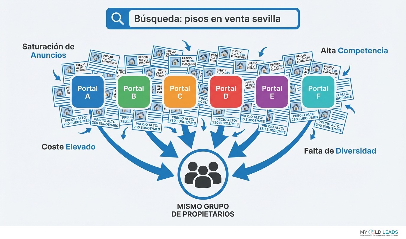 Portales inmobiliarios saturados: todas las agencias compitiendo por los mismos propietarios