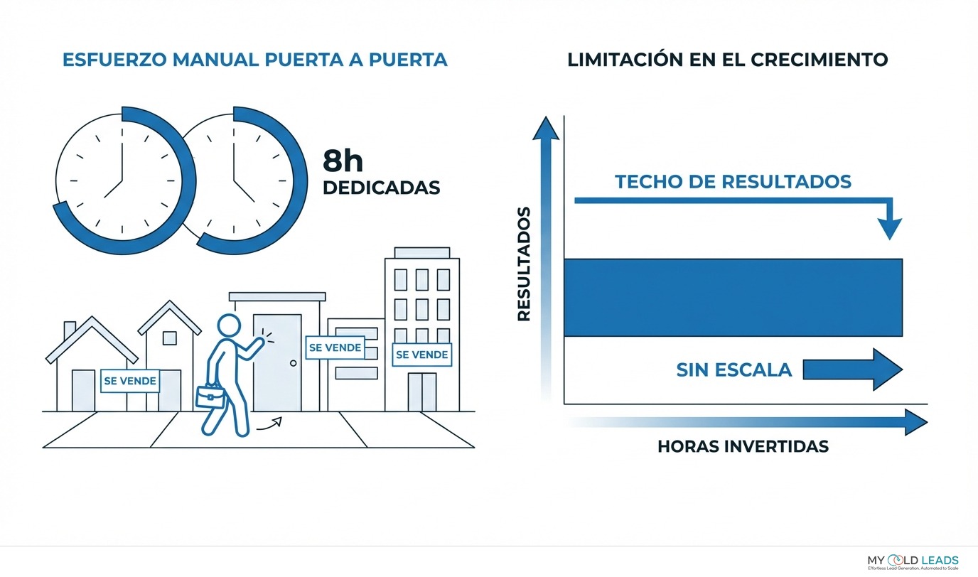 Puerta fría: muchas horas invertidas, resultados que no escalan