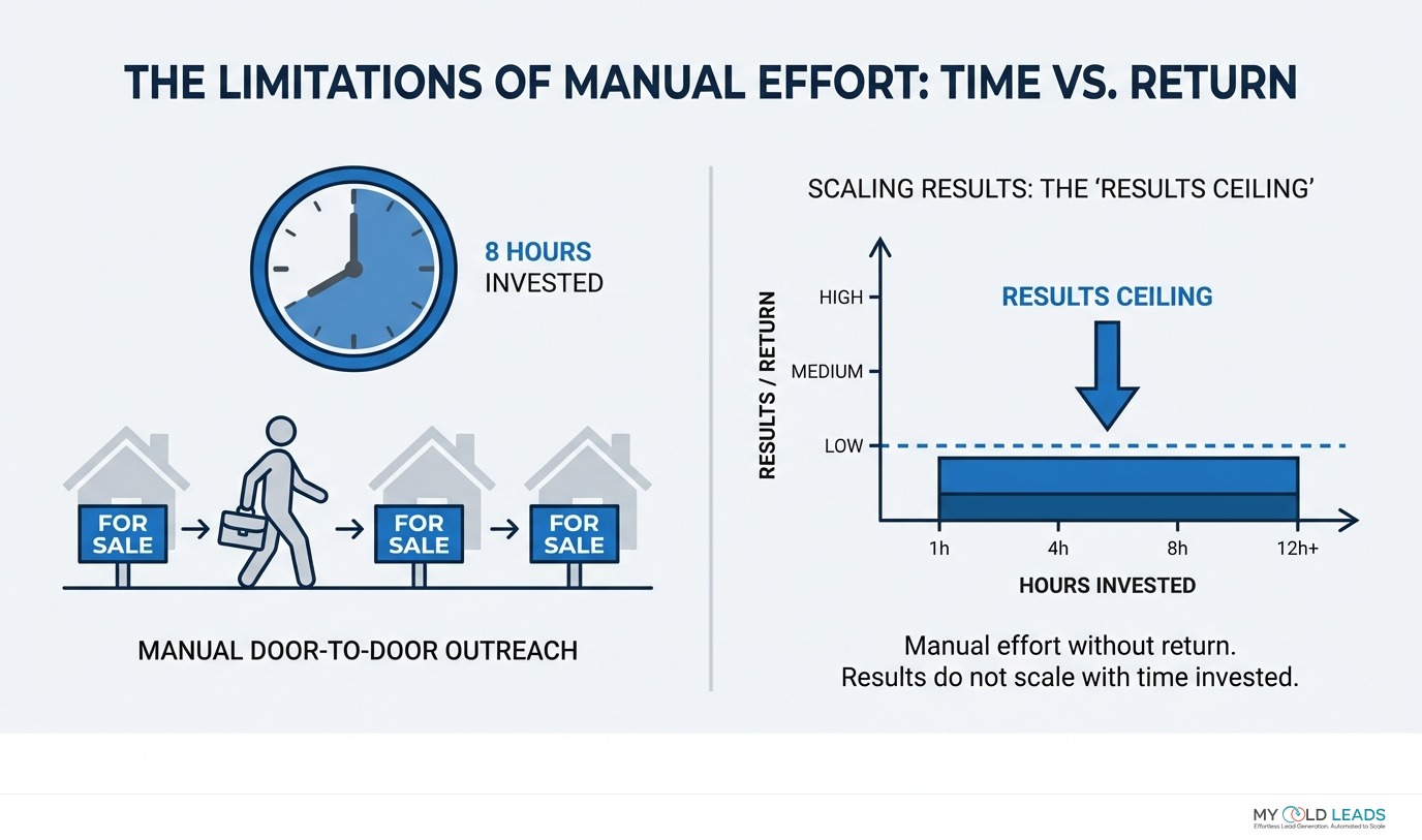 Cold calling: hours invested, results that don't scale